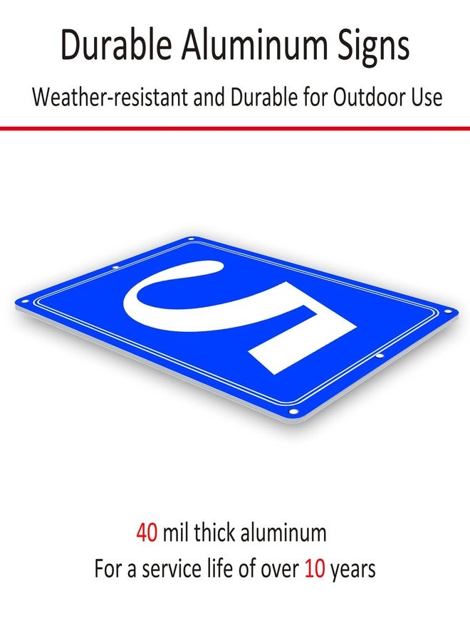 i-CowFun Premium Aluminum Number Signs 5, Metal 12" X 8" Blue Numbered Signs Outdoor for Parking Lots, Floor, Dock, Court, Aisle, Field, High Visibility, No Fade, Weather-resistant - Image 4